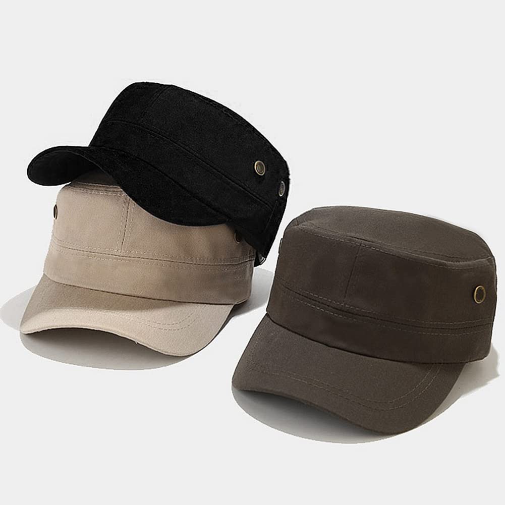 XYIYI Unisex Cotton Basic Cadet Army Cap Everyday Military Style Hat