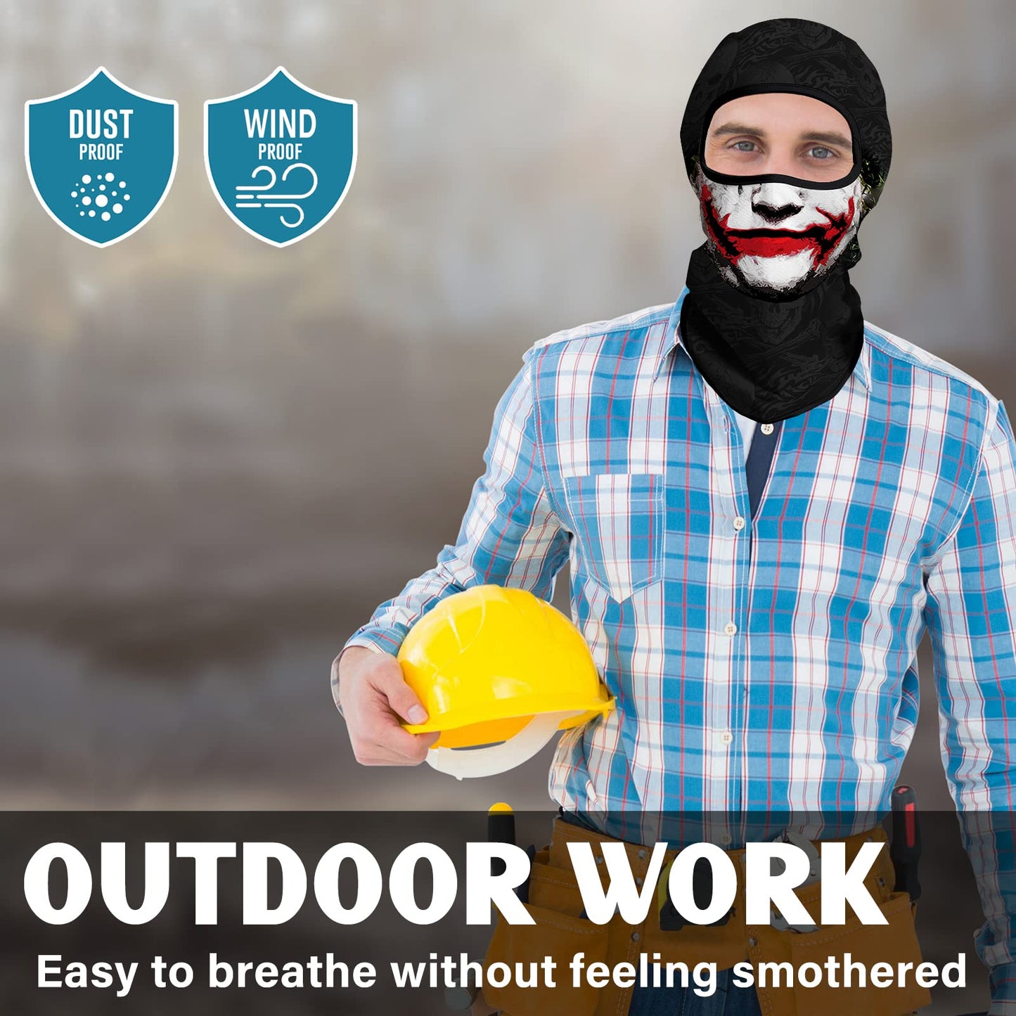 Obacle Balaclava Face Mask Men Women Lightweight for Ski Hunting Cycling Fishing