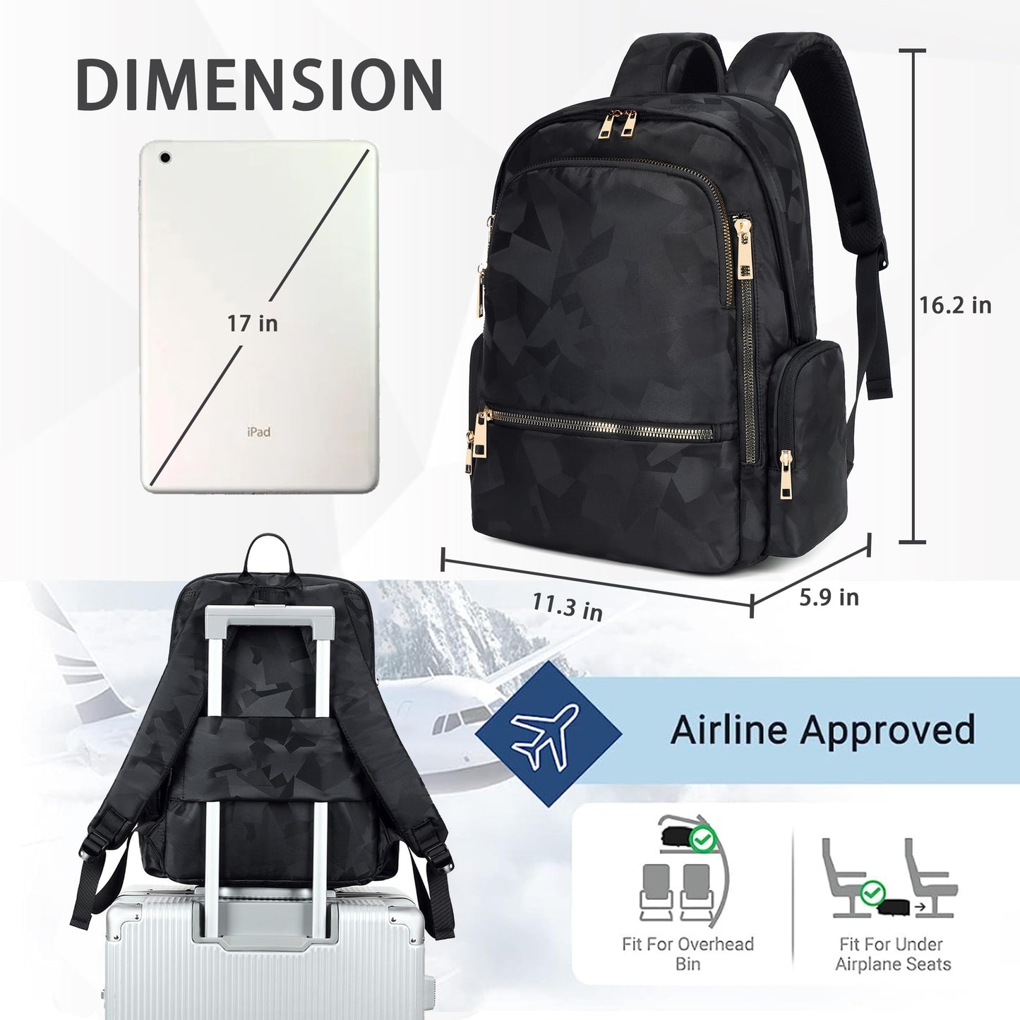 AO ALI VICTORY Backpack for Women Men Travel Laptop 15.6 Inch Computer Backpacks Anti Theft Carry on Bag College Bookbag Large Back Pack for Work Business Traveling Commuter Casual Daypack,Camo Green