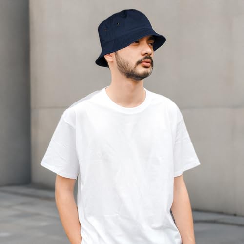 Falari Men Women Unisex Cotton Bucket Hat 100% Cotton Packable for Travel Fishing Hunting Summer Camp