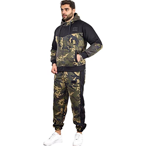 A2Z Mens Tracksuit Camouflage Hoodie with Joggers Sweatpants Casual Sports Activewear Set Adults S-4XL