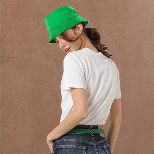 Falari Men Women Unisex Cotton Bucket Hat 100% Cotton Packable for Travel Fishing Hunting Summer Camp