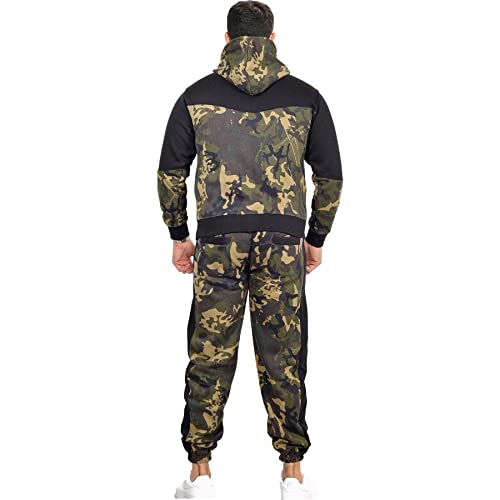 A2Z Mens Tracksuit Camouflage Hoodie with Joggers Sweatpants Casual Sports Activewear Set Adults S-4XL