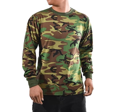 BACKBONE Mens Army Military Gym Training Outdoor Hunt Camp Camouflage Long Sleeve Tee T-Shirt