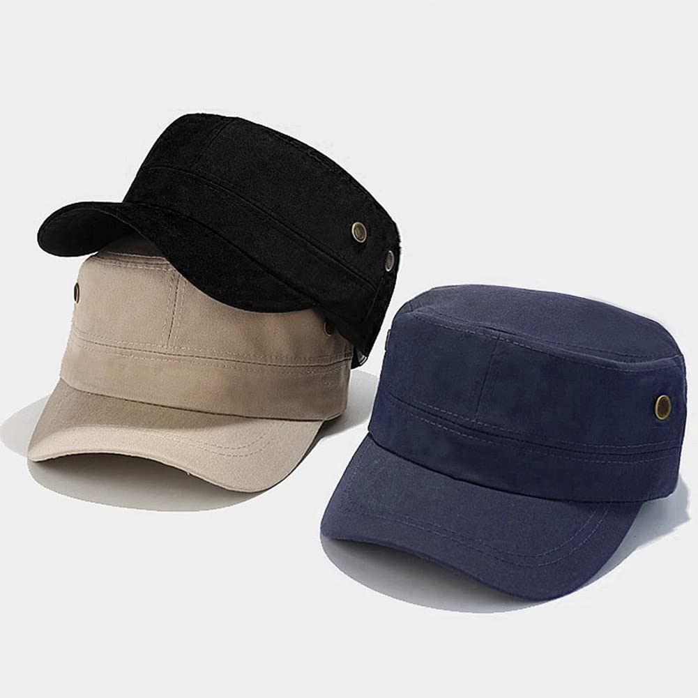 XYIYI Unisex Cotton Basic Cadet Army Cap Everyday Military Style Hat