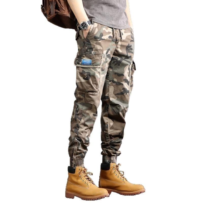 Colorful House Men Camo Cargo Jogger Sweatpants Casual Drawstring Camouflage Cargo Work Pants with Pockets