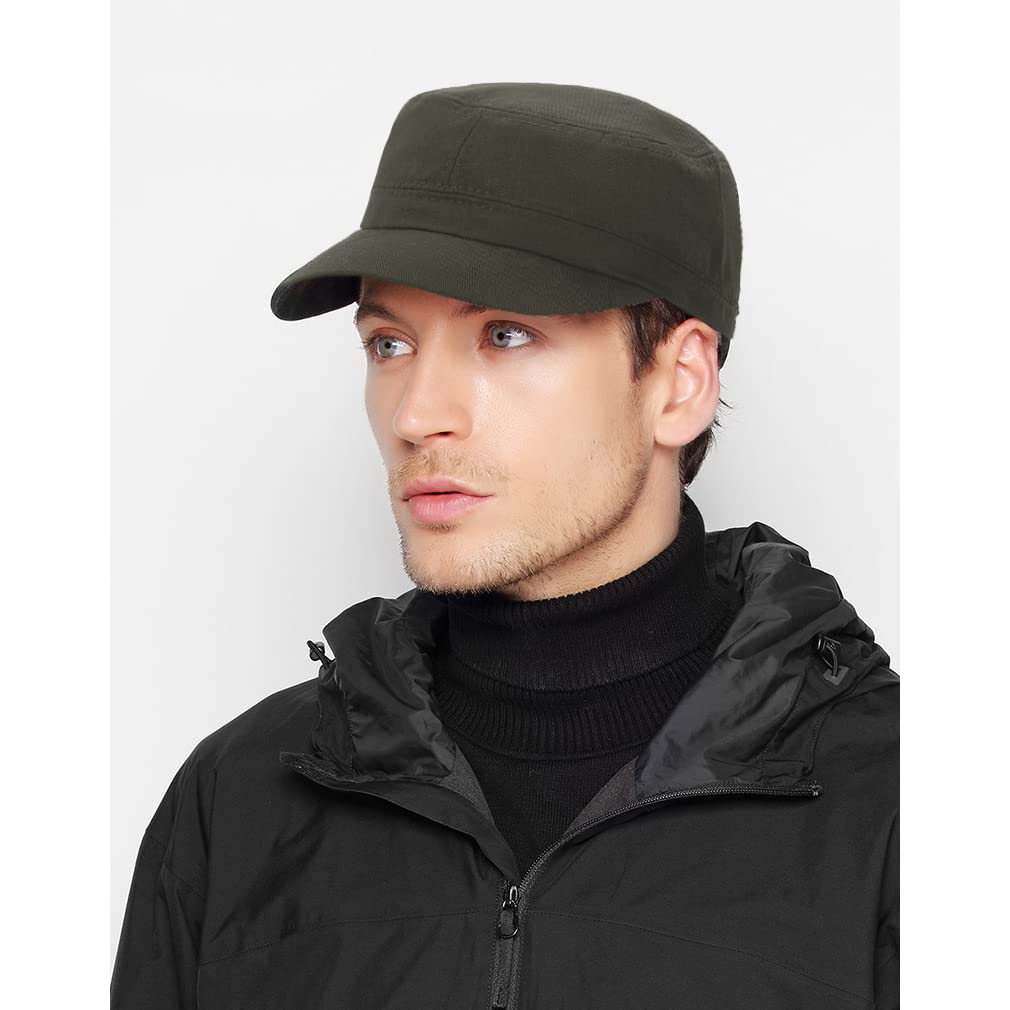 XYIYI Unisex Cotton Basic Cadet Army Cap Everyday Military Style Hat