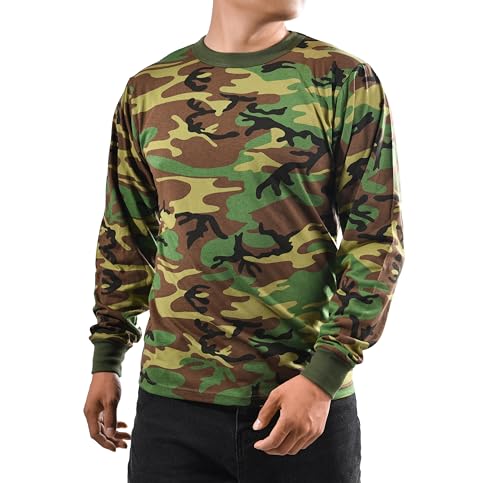 BACKBONE Mens Army Military Gym Training Outdoor Hunt Camp Camouflage Long Sleeve Tee T-Shirt