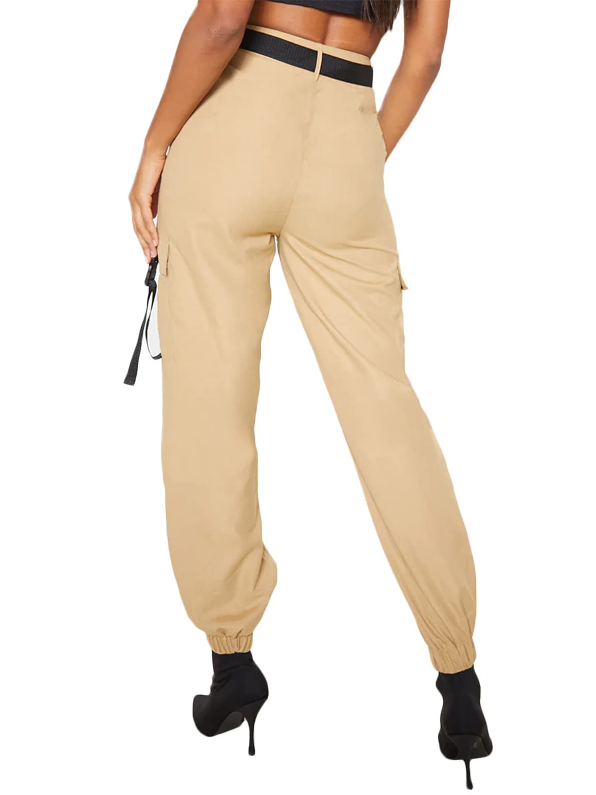 ZODLLS Women's Camo Pants Cargo Trousers Cool Camouflage Pants Elastic Waist Casual Multi Jogger Pants with Pocket