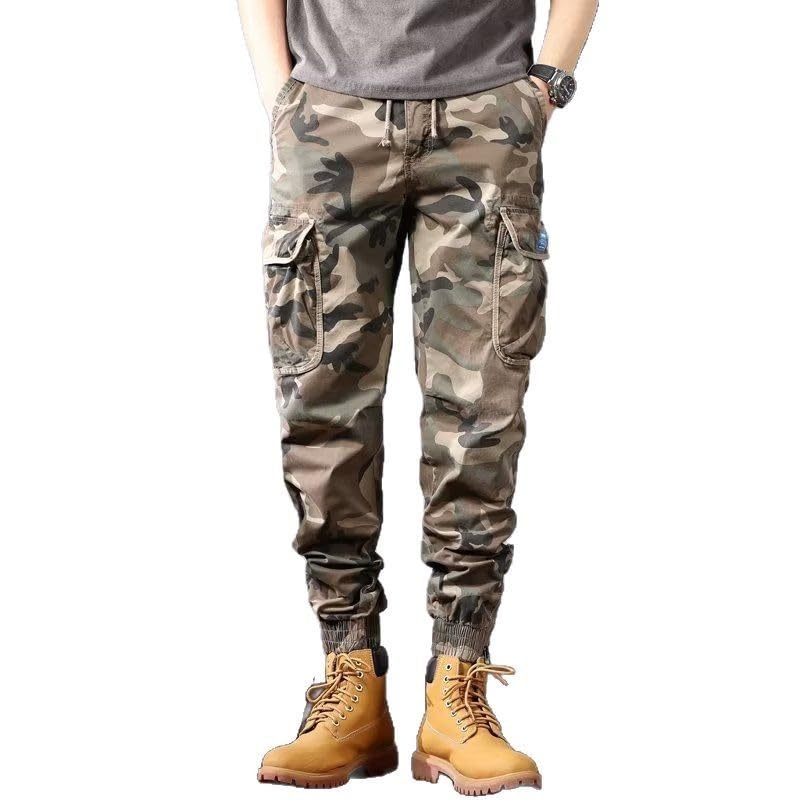Colorful House Men Camo Cargo Jogger Sweatpants Casual Drawstring Camouflage Cargo Work Pants with Pockets