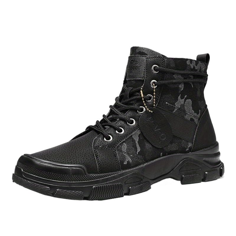Tactical Camouflage High Top Boots for Men - Durable Outdoor Training and Hiking Shoes