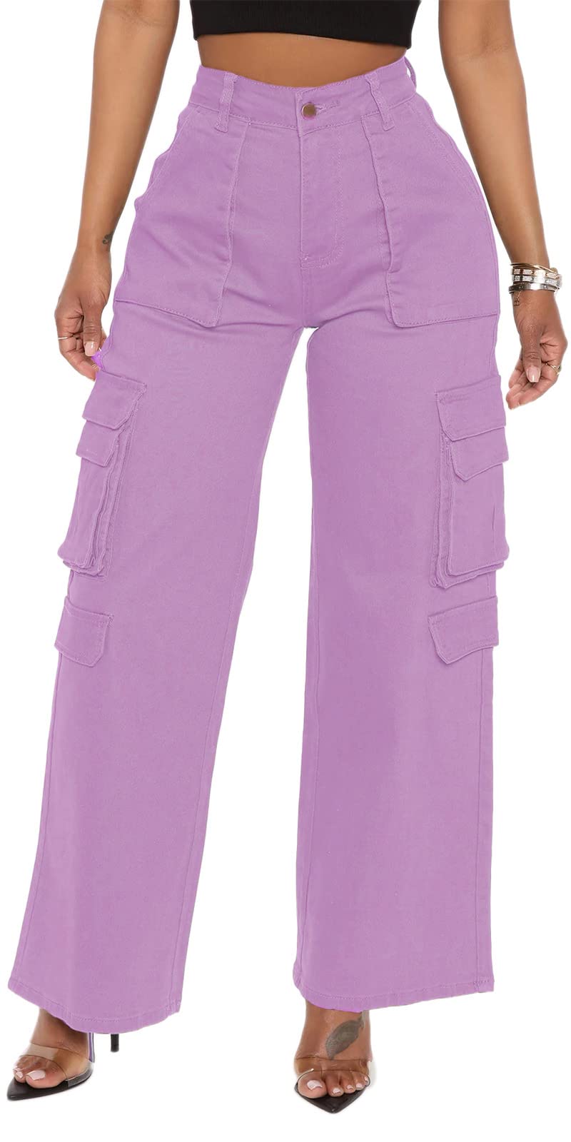 BEJONS Women’s Relaxed Fit All Day High Waist Cargo Pants