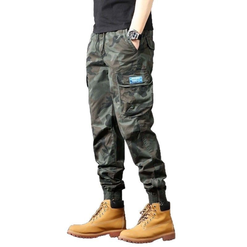 Colorful House Men Camo Cargo Jogger Sweatpants Casual Drawstring Camouflage Cargo Work Pants with Pockets
