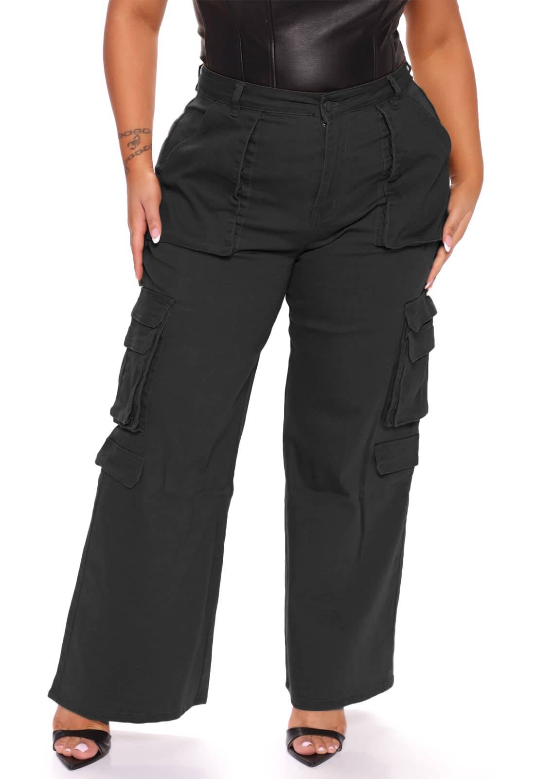 BEJONS Women’s Relaxed Fit All Day High Waist Cargo Pants