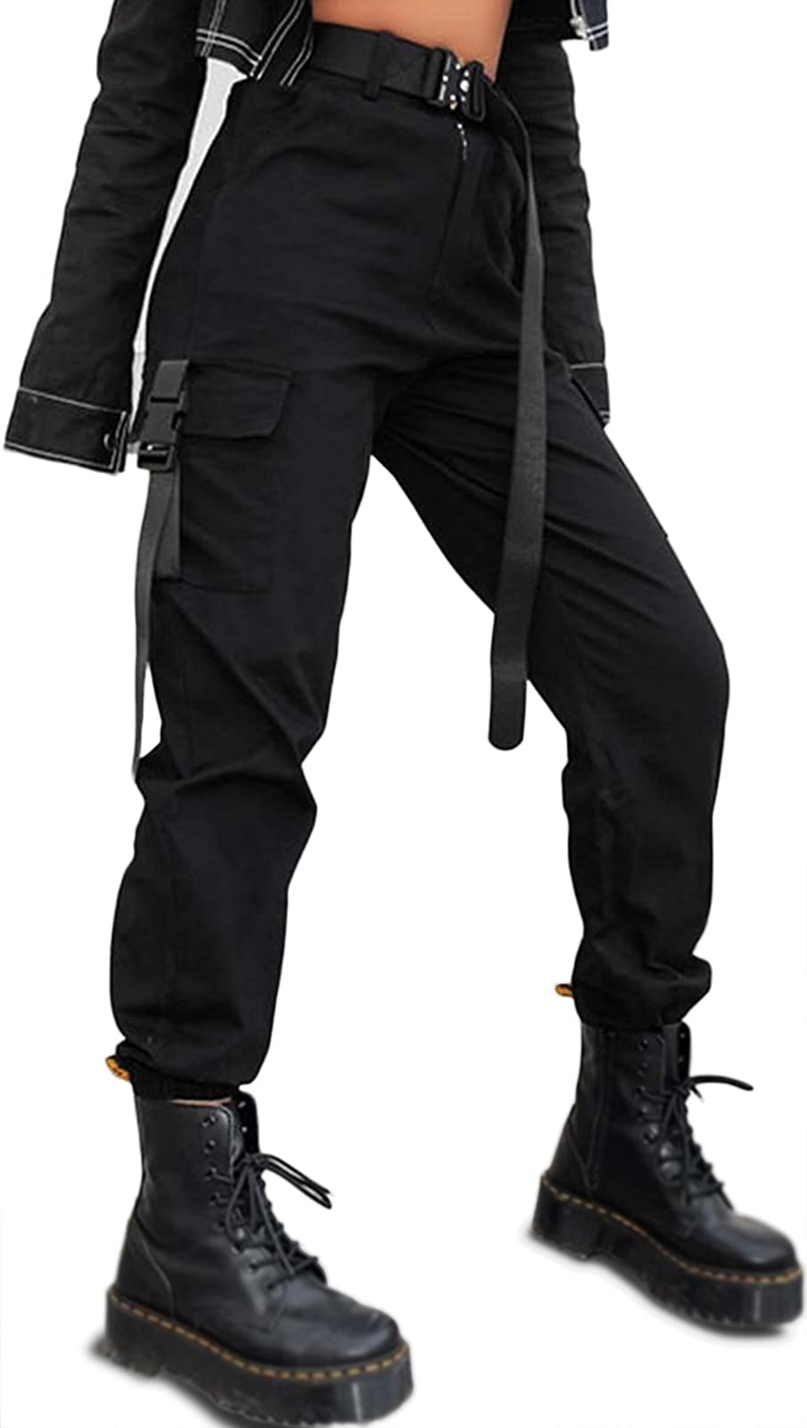 ZODLLS Women's Camo Pants Cargo Trousers Cool Camouflage Pants Elastic Waist Casual Multi Jogger Pants with Pocket