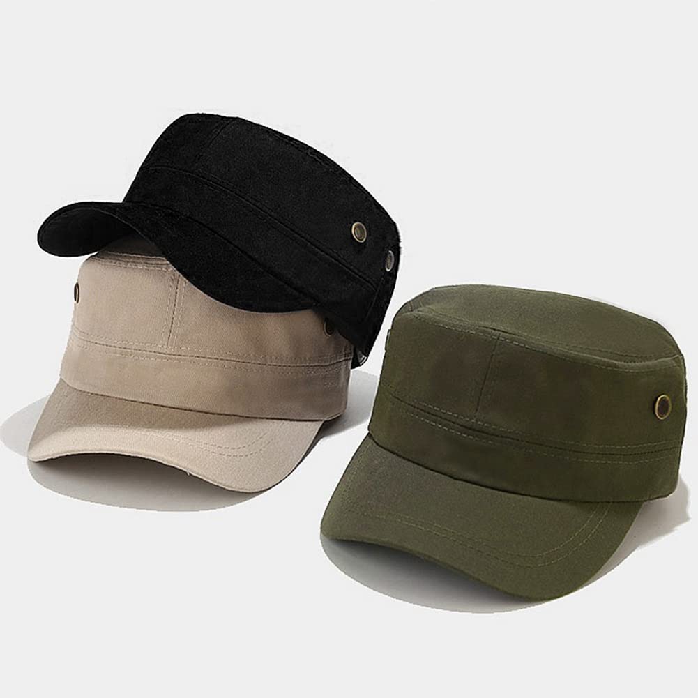XYIYI Unisex Cotton Basic Cadet Army Cap Everyday Military Style Hat