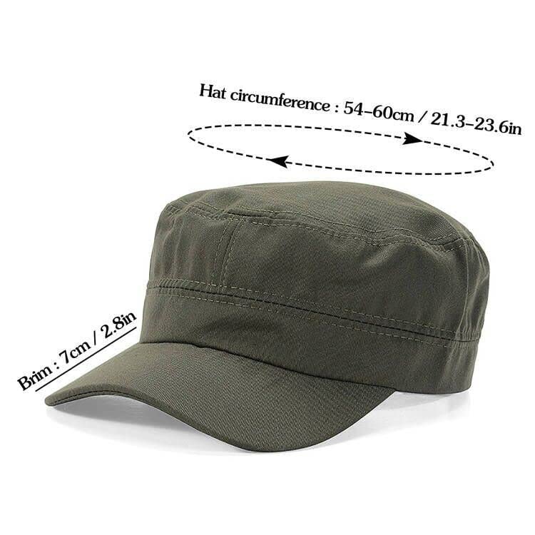XYIYI Unisex Cotton Basic Cadet Army Cap Everyday Military Style Hat
