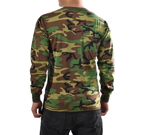 BACKBONE Mens Army Military Gym Training Outdoor Hunt Camp Camouflage Long Sleeve Tee T-Shirt
