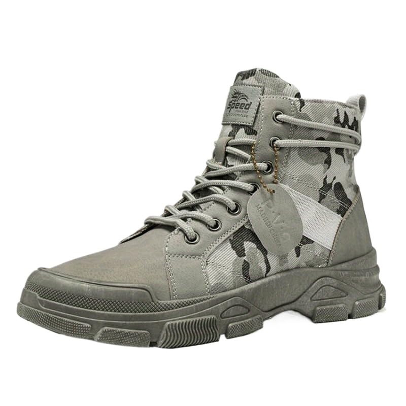 Tactical Camouflage High Top Boots for Men - Durable Outdoor Training and Hiking Shoes
