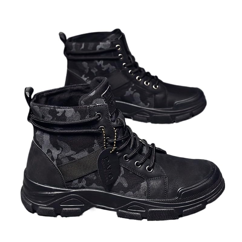 Tactical Camouflage High Top Boots for Men - Durable Outdoor Training and Hiking Shoes