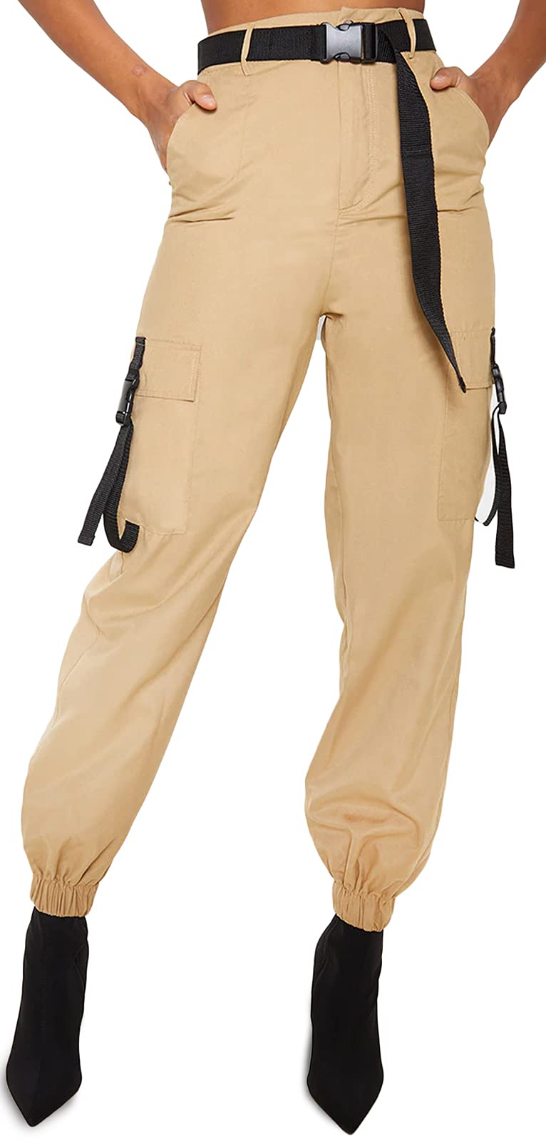 ZODLLS Women's Camo Pants Cargo Trousers Cool Camouflage Pants Elastic Waist Casual Multi Jogger Pants with Pocket