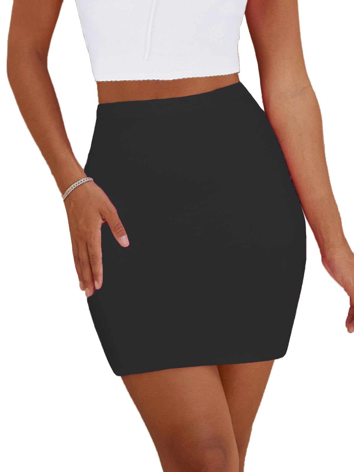 Women's Mini Pencil Skirt - High Waisted Bodycon Summer Casual Y2K Going Out Tight Skirts