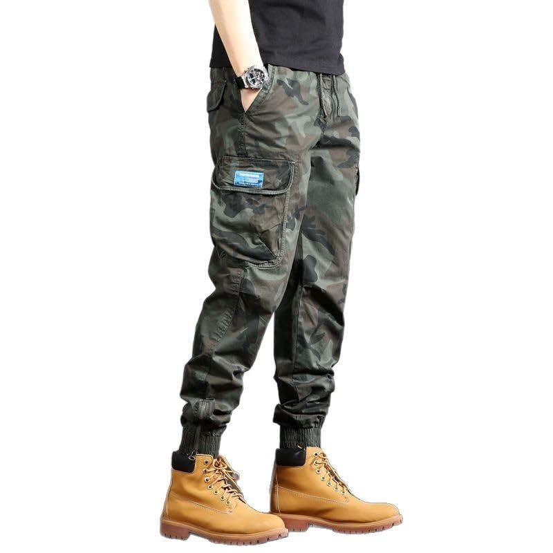 Colorful House Men Camo Cargo Jogger Sweatpants Casual Drawstring Camouflage Cargo Work Pants with Pockets