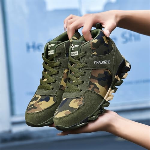 Elevator Shoes for Women Camouflage Female Running Footwear Casual Sneakers Sport Woman Lady Camo Leisure High Shoe 6cm Outdoor Climbing Hiking Girl Hidden Heel Canvas Sneakers Army Green
