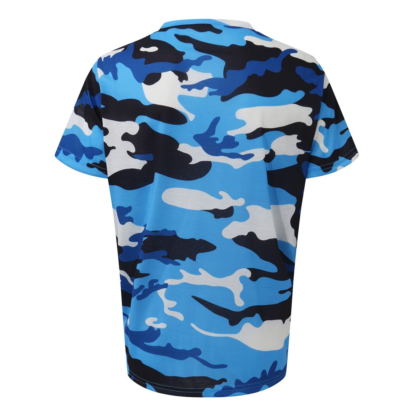 Casual Summer Camouflage Short Sleeve Shirt Plus Size Outdoor Fashion Tees Trendy Blouse T Shirt