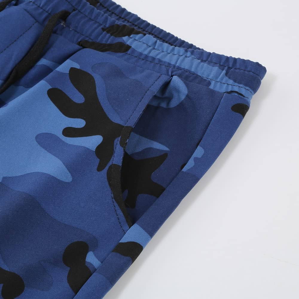 Colorful House Men Camo Cargo Jogger Sweatpants Casual Drawstring Camouflage Cargo Work Pants with Pockets