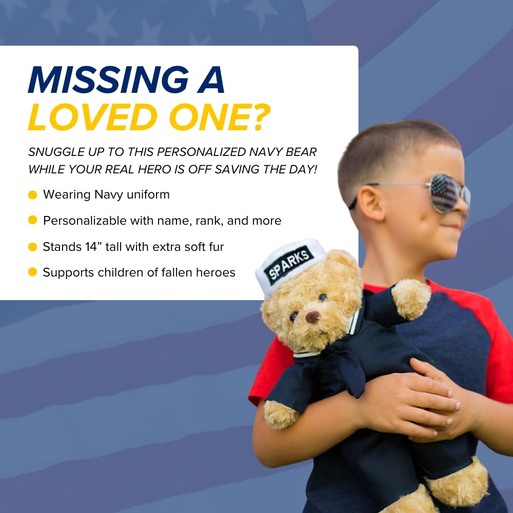 ZZZ Bears Personalized Army Teddy Bear, Gift for Boot Camp Graduates, Veterans & Comforting Loved Ones at Home During Deployment