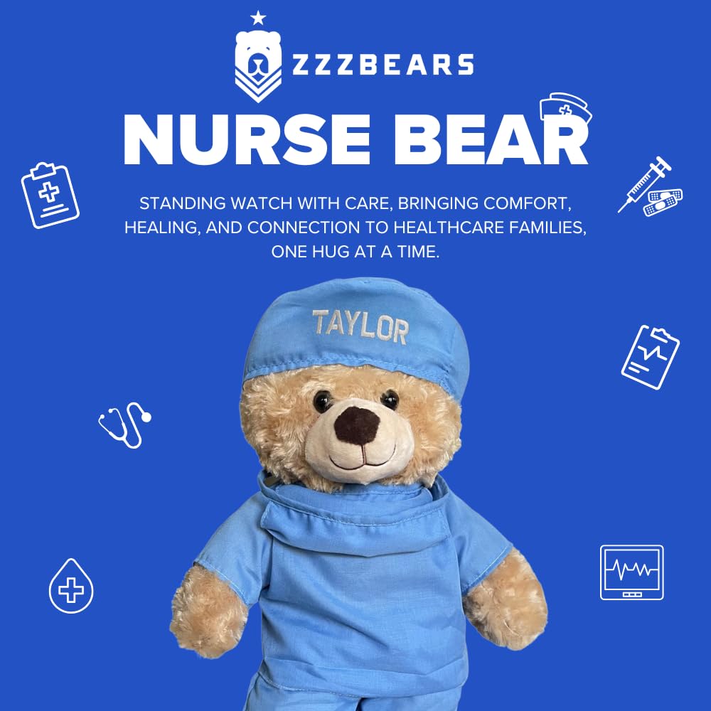 ZZZ Bears Personalized Army Teddy Bear, Gift for Boot Camp Graduates, Veterans & Comforting Loved Ones at Home During Deployment
