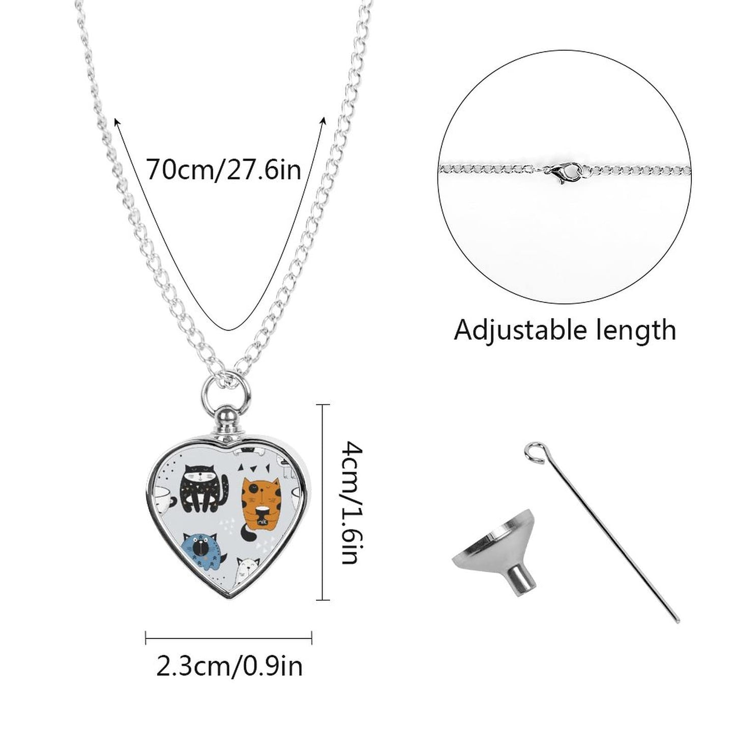 Oyihfvs Pet Urn Necklace Pendant Jewelry, Keepsake Memorial Necklace for Men Women Gift, Alloy Dog Necklace Keychain Tag