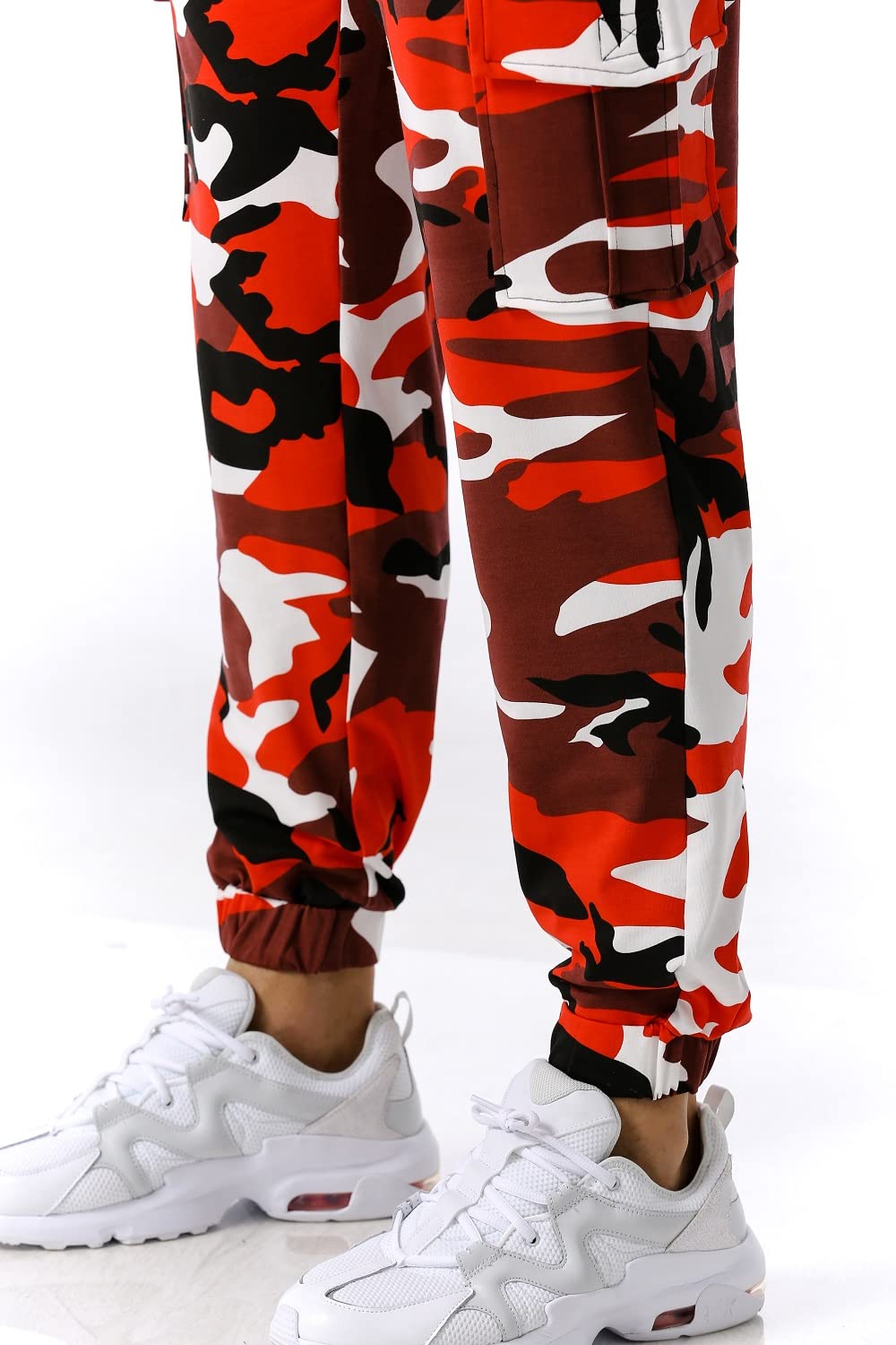 Colorful House Men Camo Cargo Jogger Sweatpants Casual Drawstring Camouflage Cargo Work Pants with Pockets