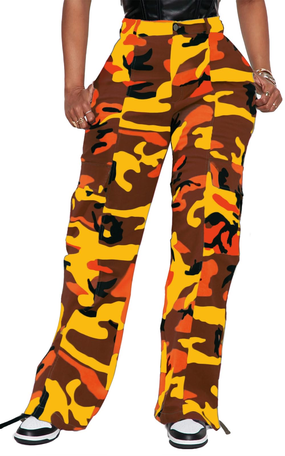 BEJONS Women’s Relaxed Fit All Day High Waist Cargo Pants