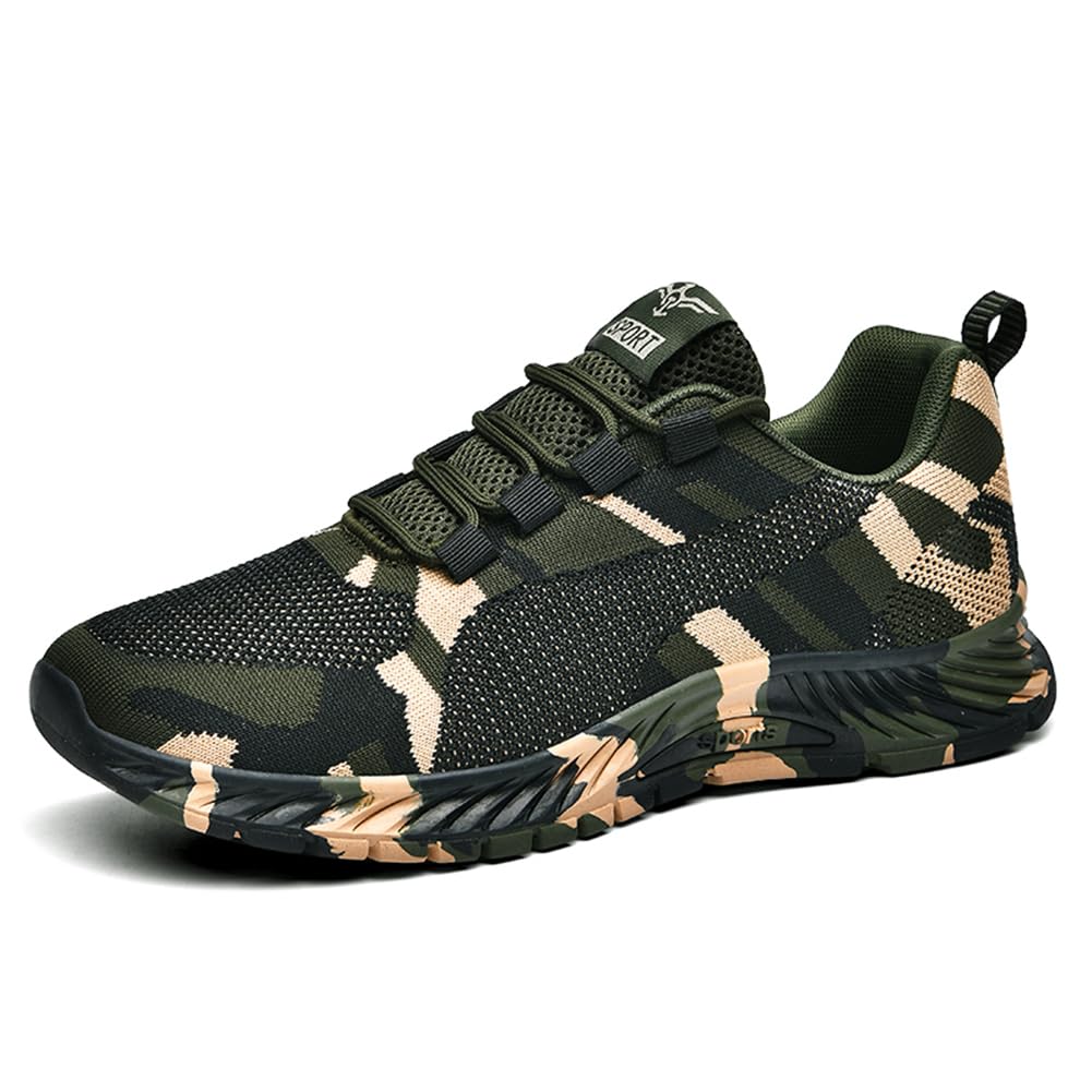 WILTENA Womens Mesh Camouflage Shoes Mens Non Slip Sports Running Tennis Sneakers Walking Shoes