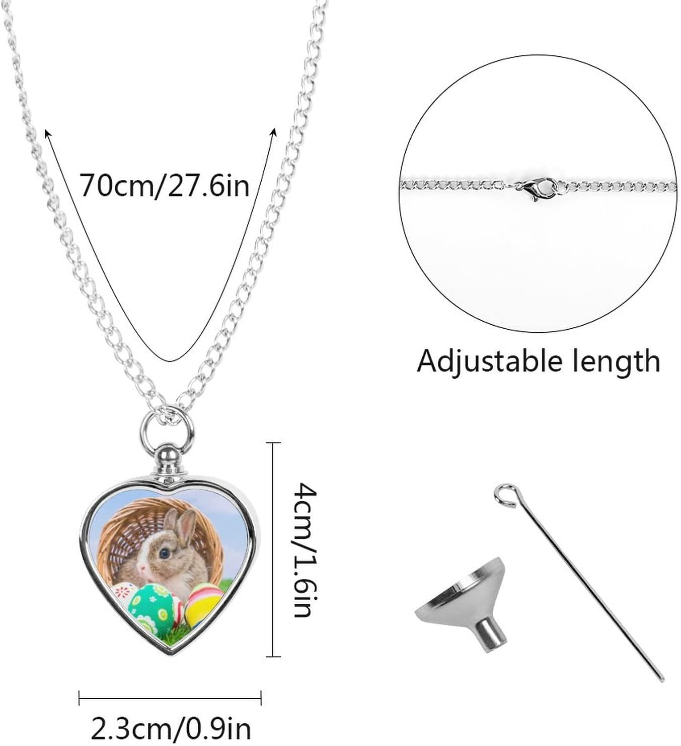 Oyihfvs Pet Urn Necklace Pendant Jewelry, Keepsake Memorial Necklace for Men Women Gift, Alloy Dog Necklace Keychain Tag
