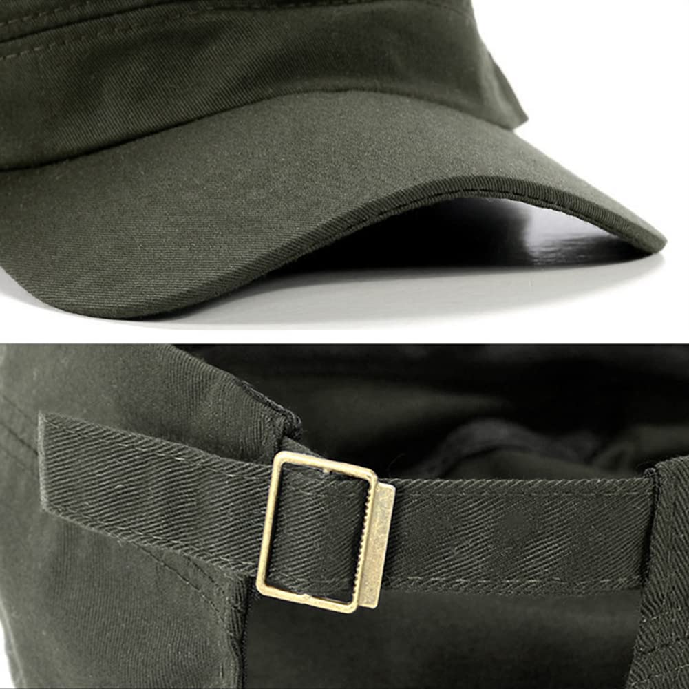 XYIYI Unisex Cotton Basic Cadet Army Cap Everyday Military Style Hat
