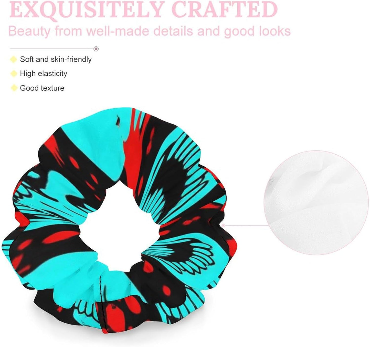 Supdreamc Fashion Hair Scrunchies Spiral Hair Ties for Women Braids, Cool Camo Military Camouflage Adjustable Ponytail Bands Dreadlock Accessories