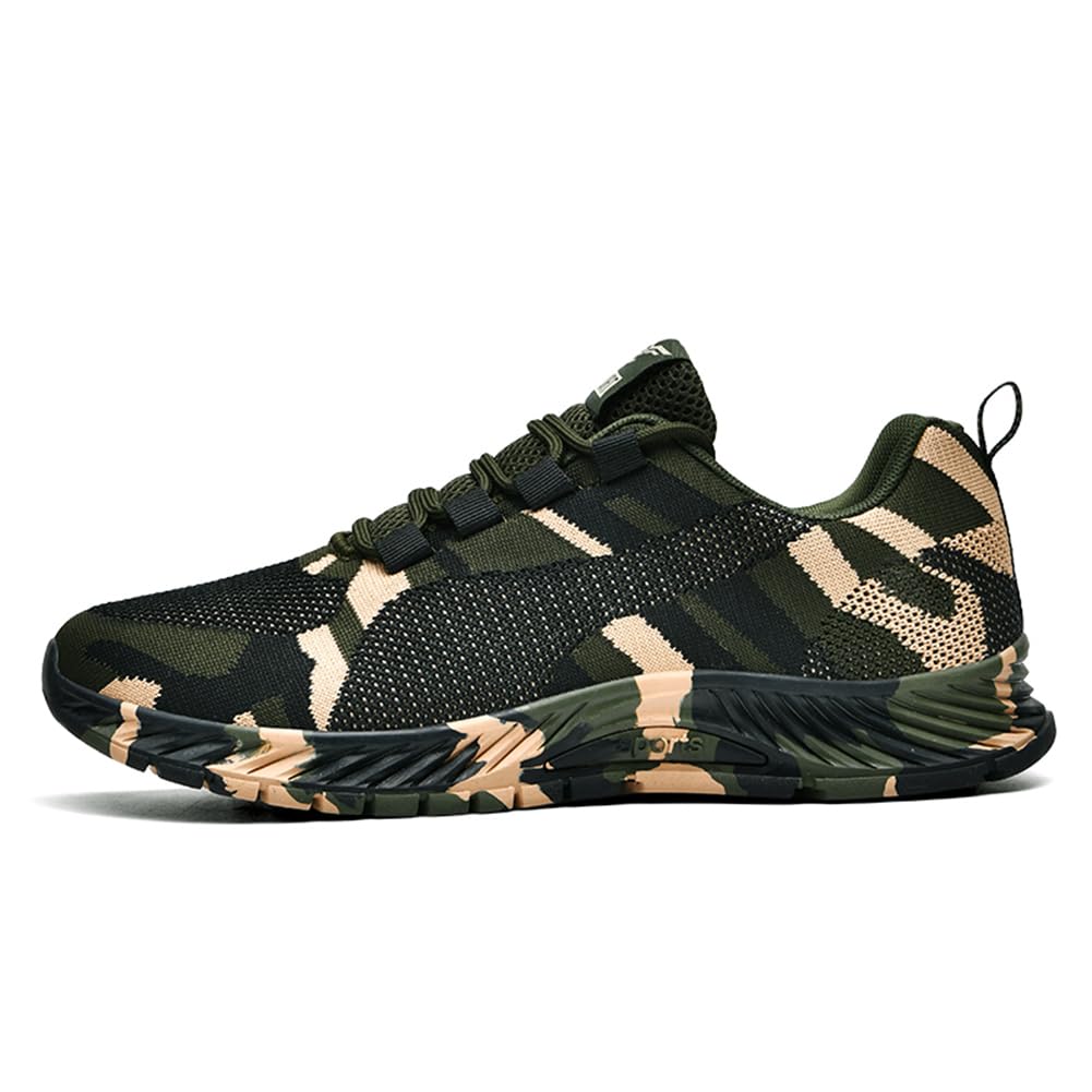 WILTENA Womens Mesh Camouflage Shoes Mens Non Slip Sports Running Tennis Sneakers Walking Shoes