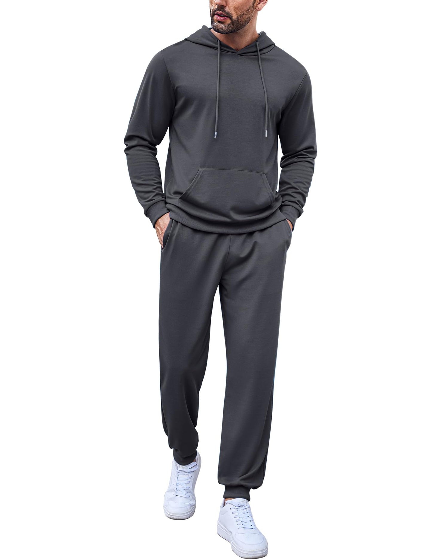 COOFANDY Sweatsuits for Men 2 Piece Tracksuit Casual Athletic Jogging Suit Hooded Set