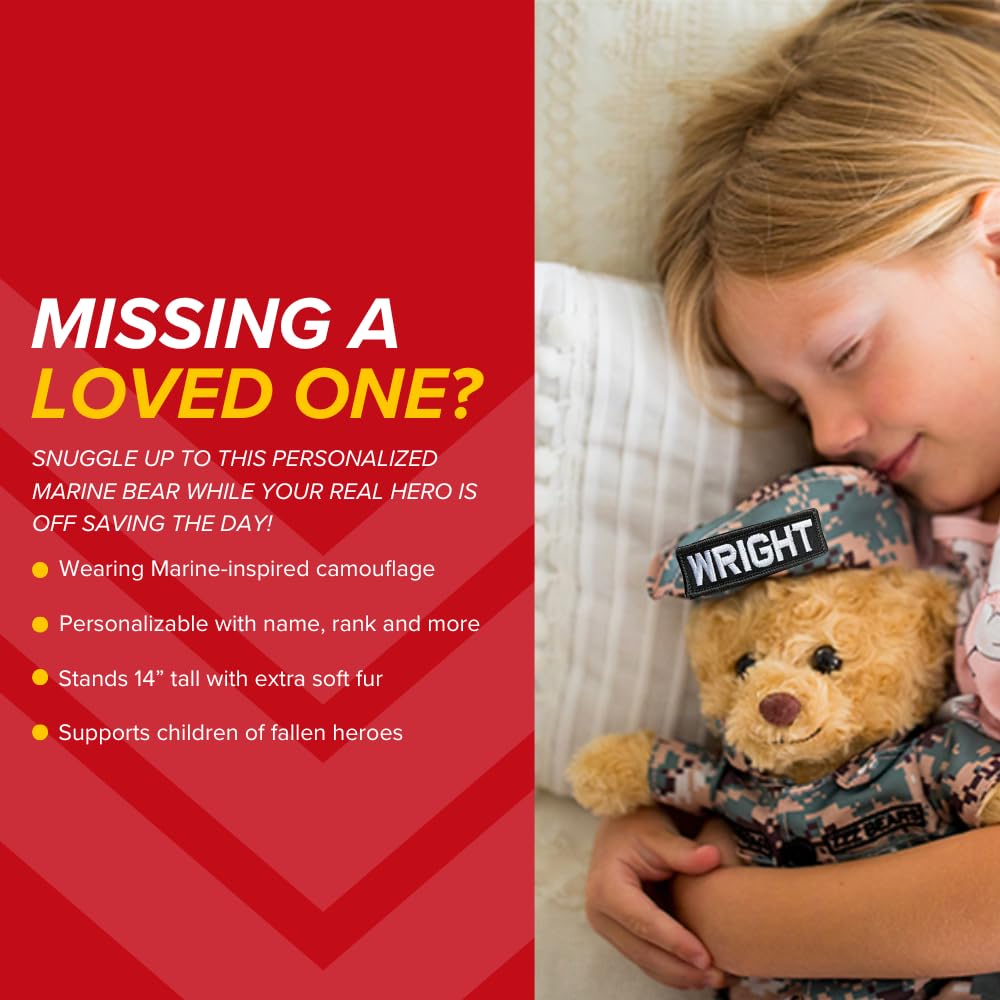 ZZZ Bears Personalized Army Teddy Bear, Gift for Boot Camp Graduates, Veterans & Comforting Loved Ones at Home During Deployment