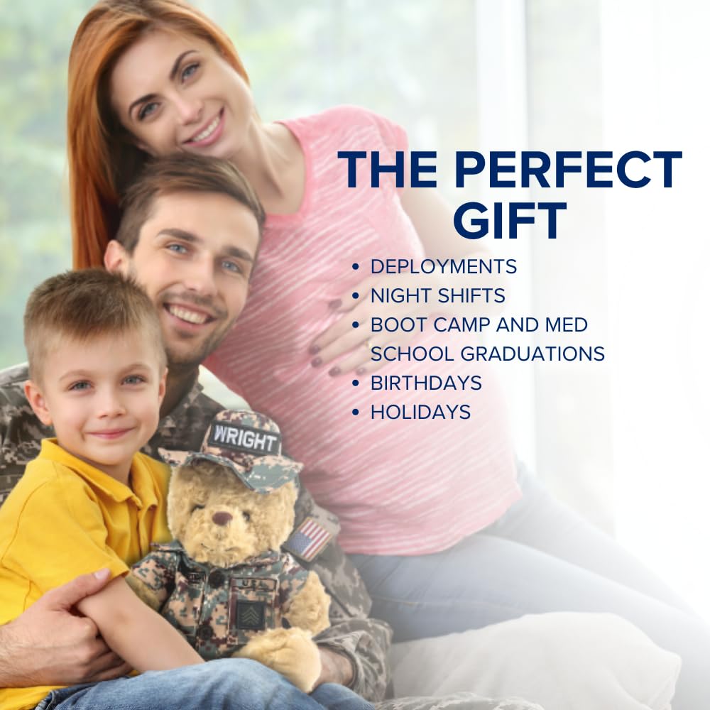 ZZZ Bears Personalized Army Teddy Bear, Gift for Boot Camp Graduates, Veterans & Comforting Loved Ones at Home During Deployment