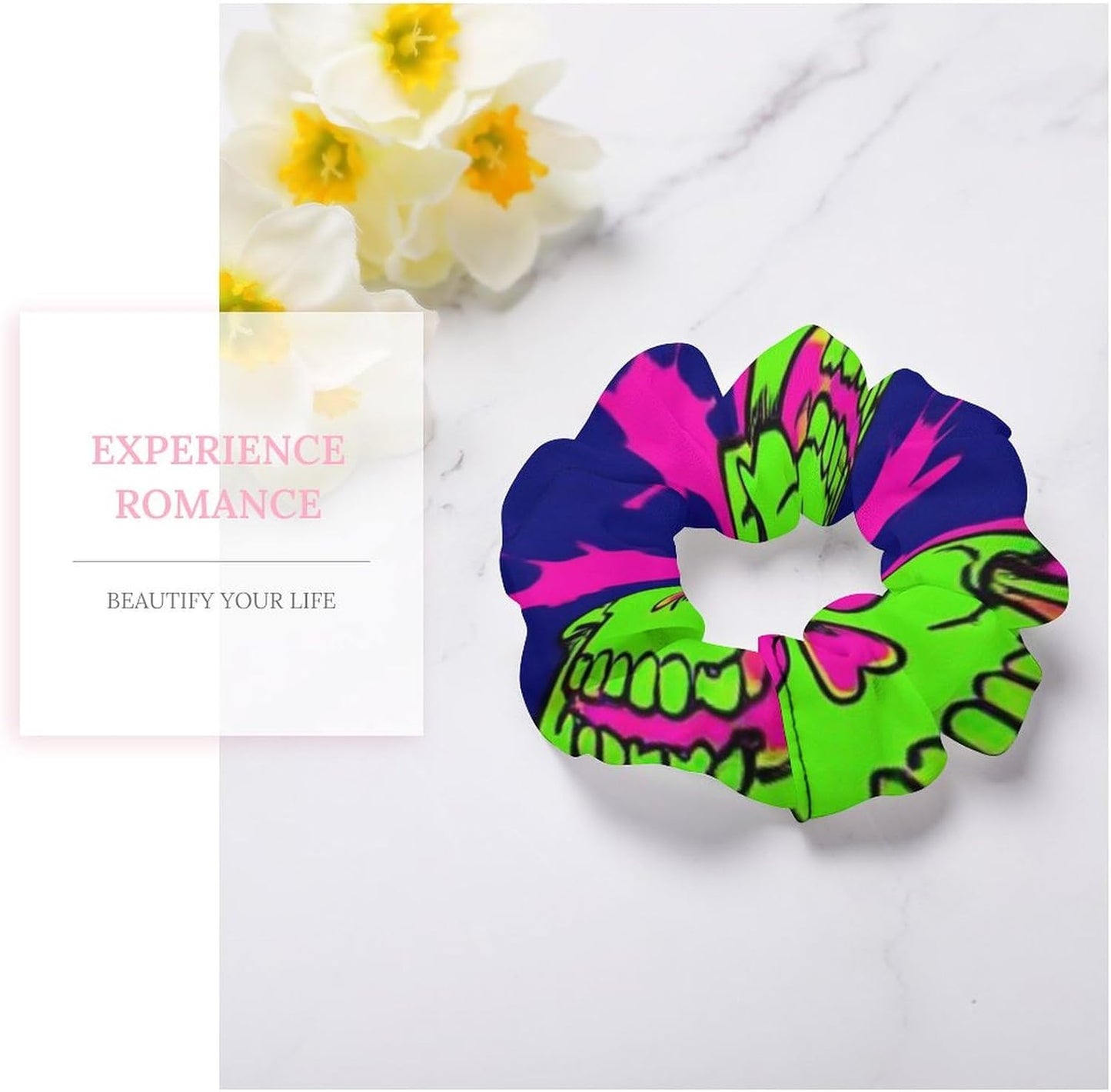 Supdreamc Fashion Hair Scrunchies Spiral Hair Ties for Women Braids, Cool Camo Military Camouflage Adjustable Ponytail Bands Dreadlock Accessories