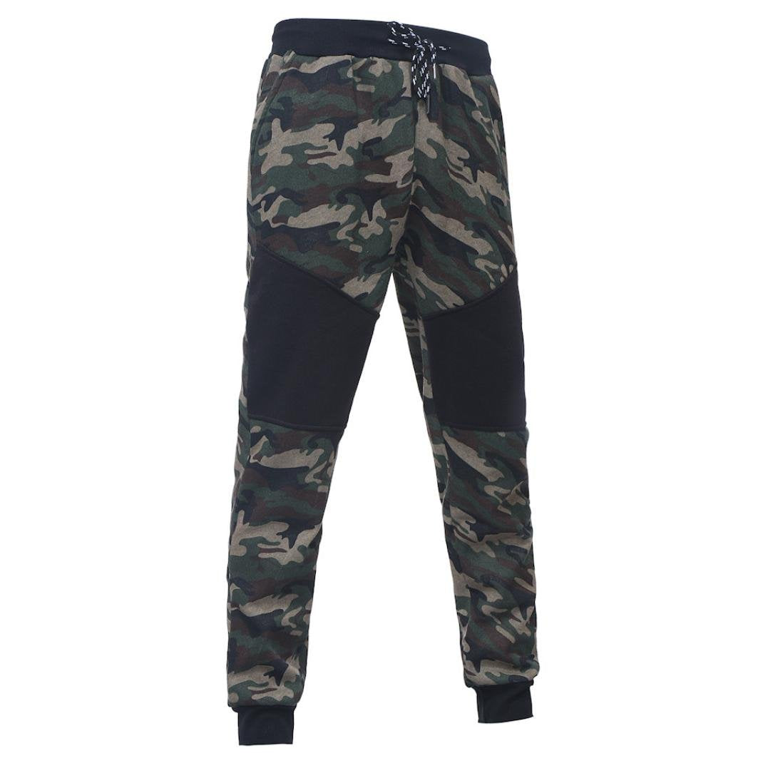 iQKA Men Camouflage Tracksuit Sport Suit Full Zipper Hoodie Fall Sweatshirt Pants Set