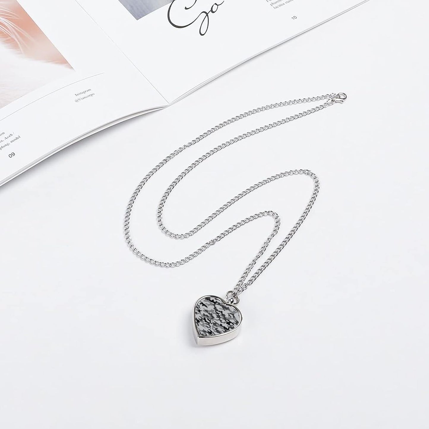 Oyihfvs Pet Urn Necklace Pendant Jewelry, Keepsake Memorial Necklace for Men Women Gift, Alloy Dog Necklace Keychain Tag