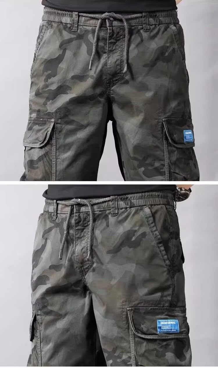 Colorful House Men Camo Cargo Jogger Sweatpants Casual Drawstring Camouflage Cargo Work Pants with Pockets