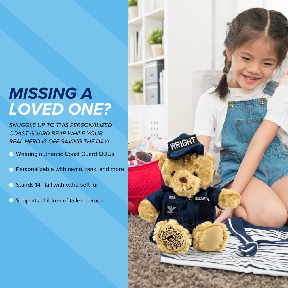 ZZZ Bears Personalized Army Teddy Bear, Gift for Boot Camp Graduates, Veterans & Comforting Loved Ones at Home During Deployment