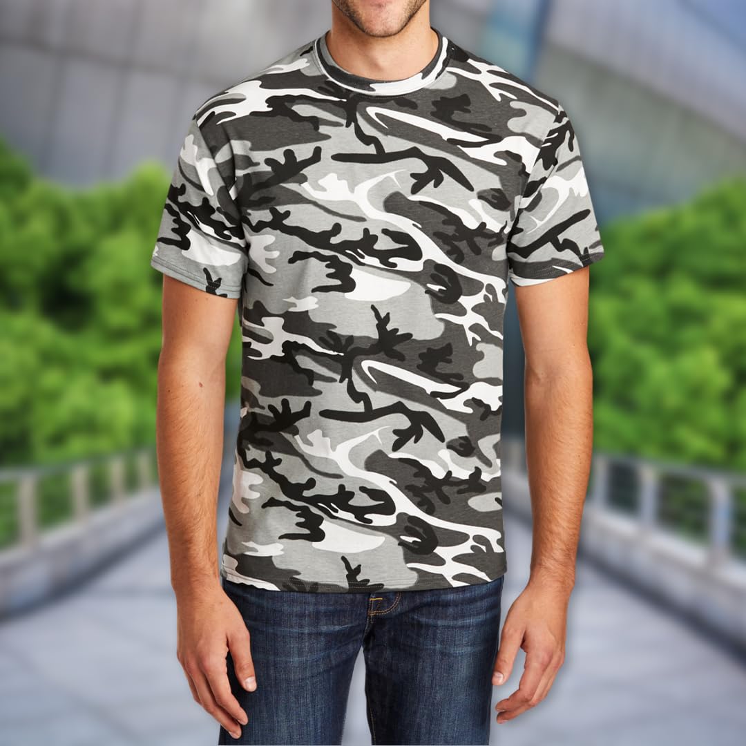 JustBlanks Men's Camouflage Tee Shirts - 100% Cotton Short-Sleeve T- Shirt - Military Camo Crewneck Shirt for Men