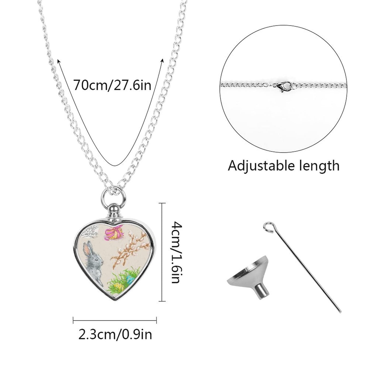 Oyihfvs Pet Urn Necklace Pendant Jewelry, Keepsake Memorial Necklace for Men Women Gift, Alloy Dog Necklace Keychain Tag